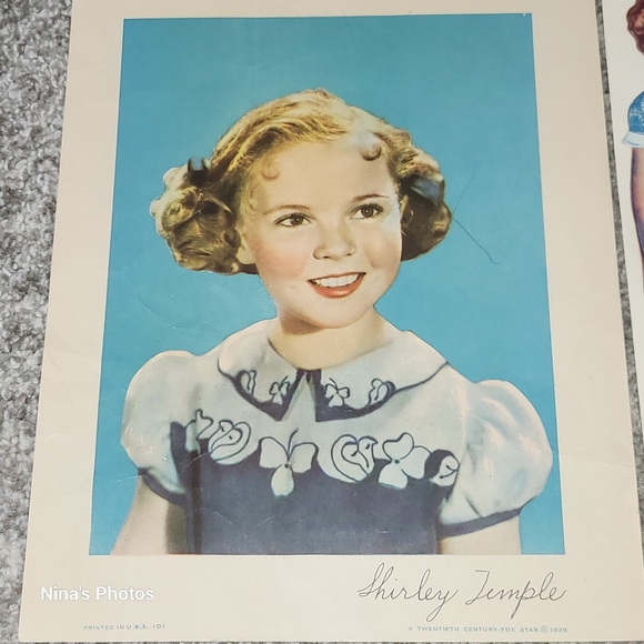 1930 Shirley Temple Paper Doll Standee Christmas Color Autograph Print Photo Lot - Picture 4 of 13